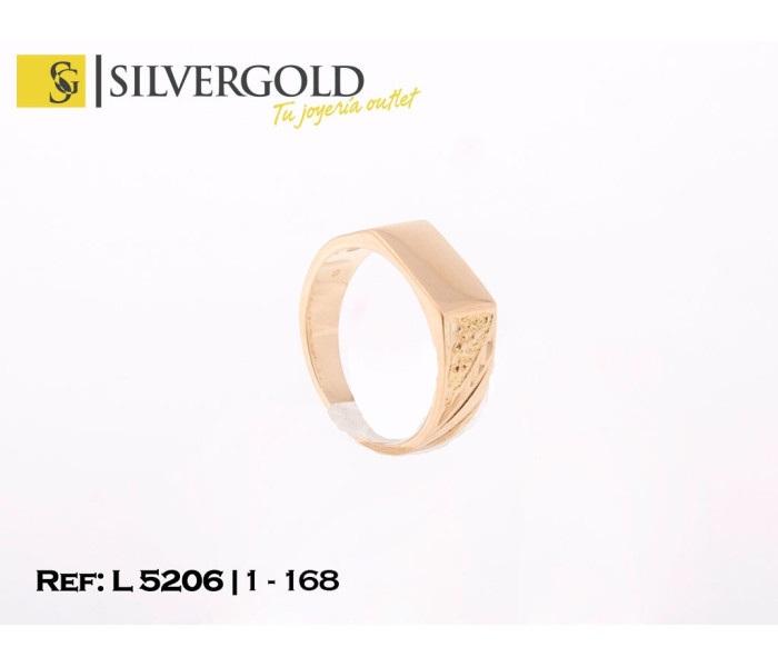 1-1-168-2-Sello oro 18Kt. infantil rectangular L5206