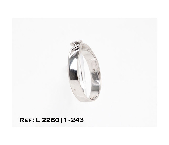 1-1-243-1-D-Anillo oro blanco 18Kt. y diamantes L2260