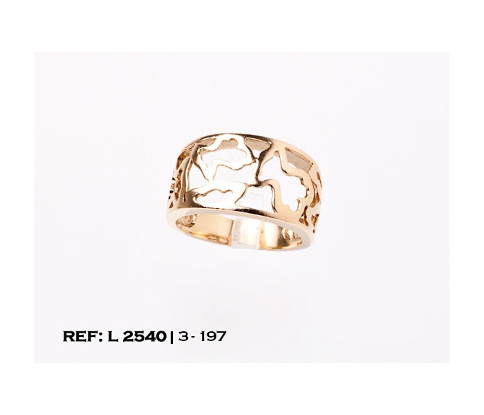 1-3-197-1-Anillo oro 18Kt. silueta Tous L 2540