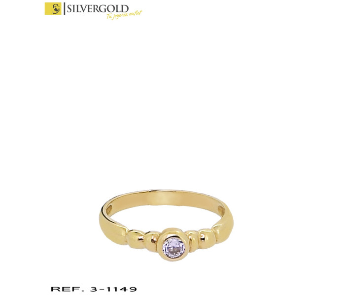 1-3-1149-1-Anillo oro 18Kt. infantil estilo solitario L 1257