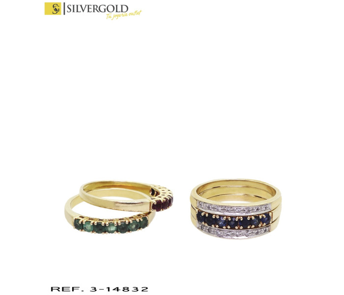 1 3 14832 Anillo oro 18Kt. desmontable formado por un doble aro