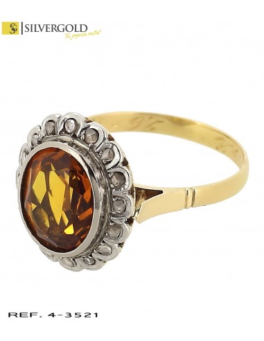 1-4-3521-1-DIA-anilloT22 estilo vintage con piedra ambar en cabujon con orla de marquesitas