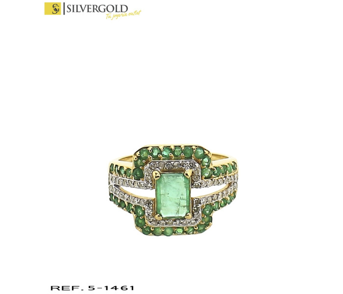 1-5-1461-1-D-Sortija con esmeraldas y diamantes L 4822